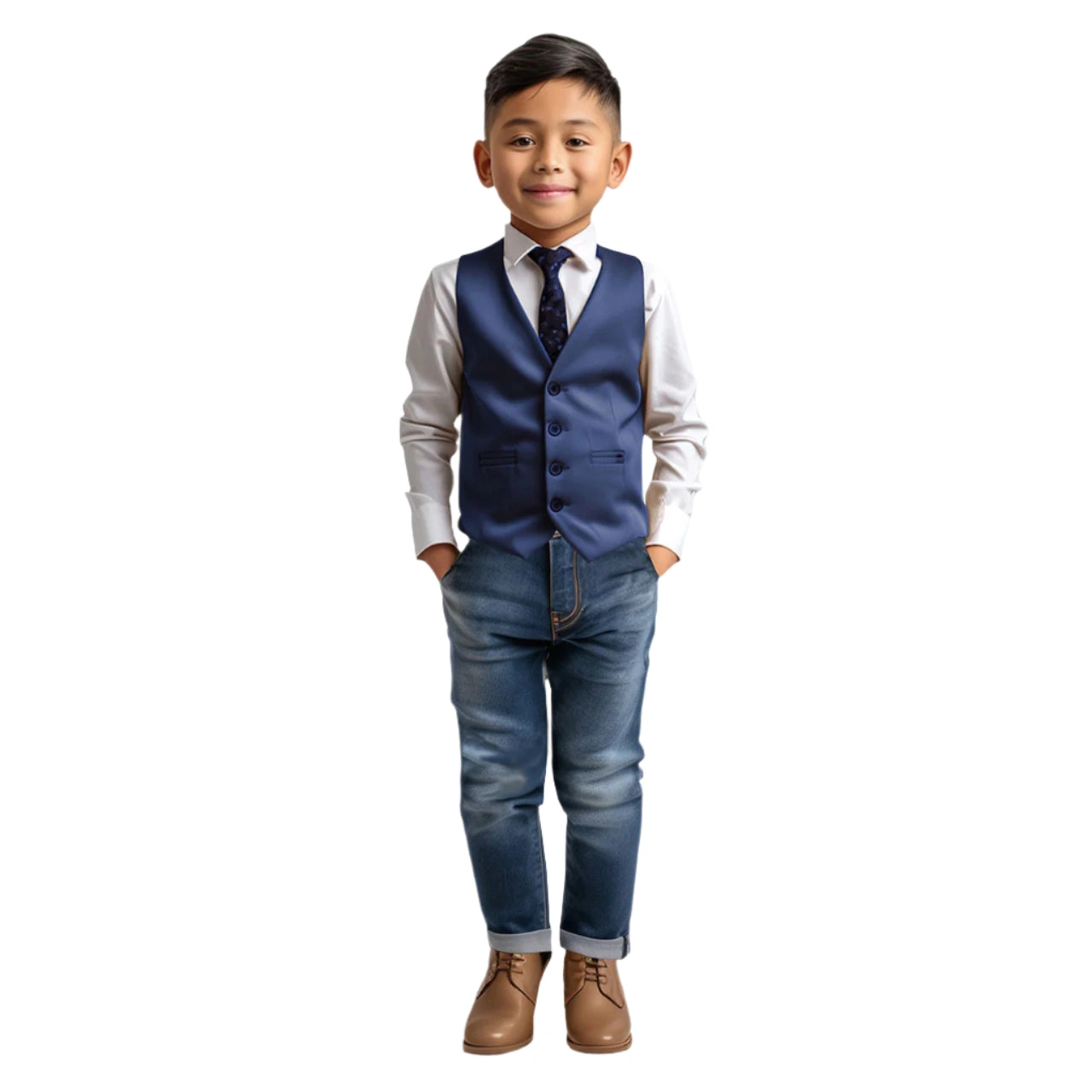 Zegarie Jongens Vest: Stijlvol Navy, Perfect voor Elke Gelegenheid! Klassiek en Modern tegelijk.
